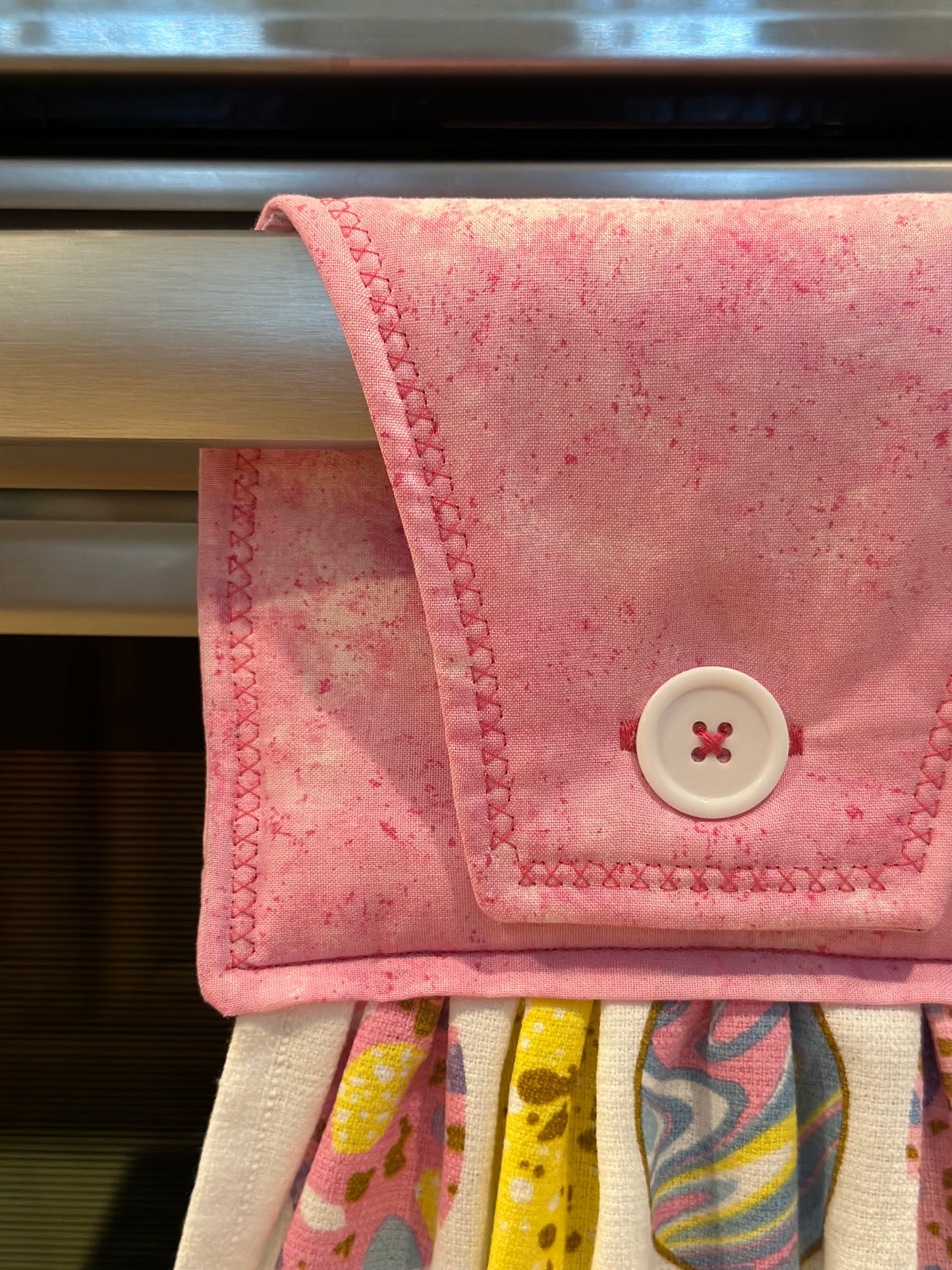 Happy Easter Watercolor Eggs (Pink) Towel