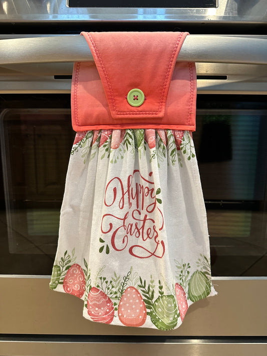 Happy Easter Ombré Pink Towel