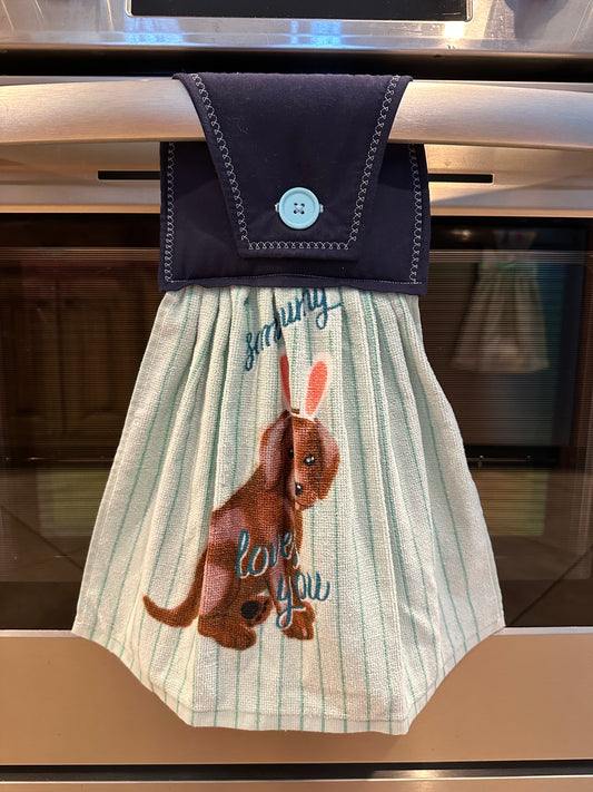 Some Bunny Loves You Dog Towel