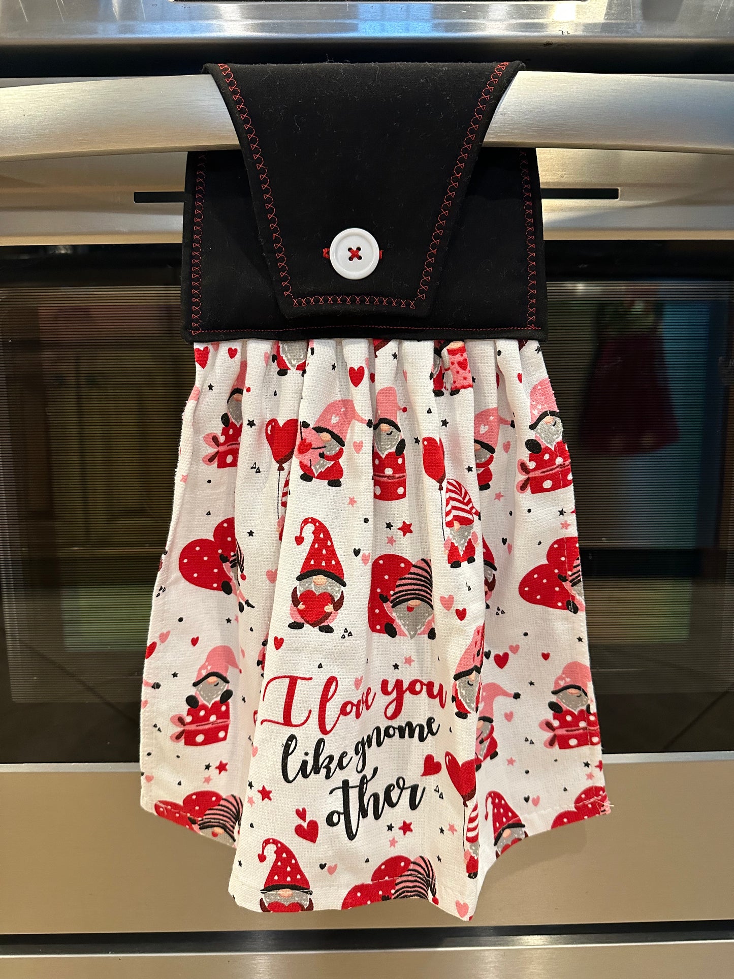 I Love You Like Gnome Other (R/W/B) Towel