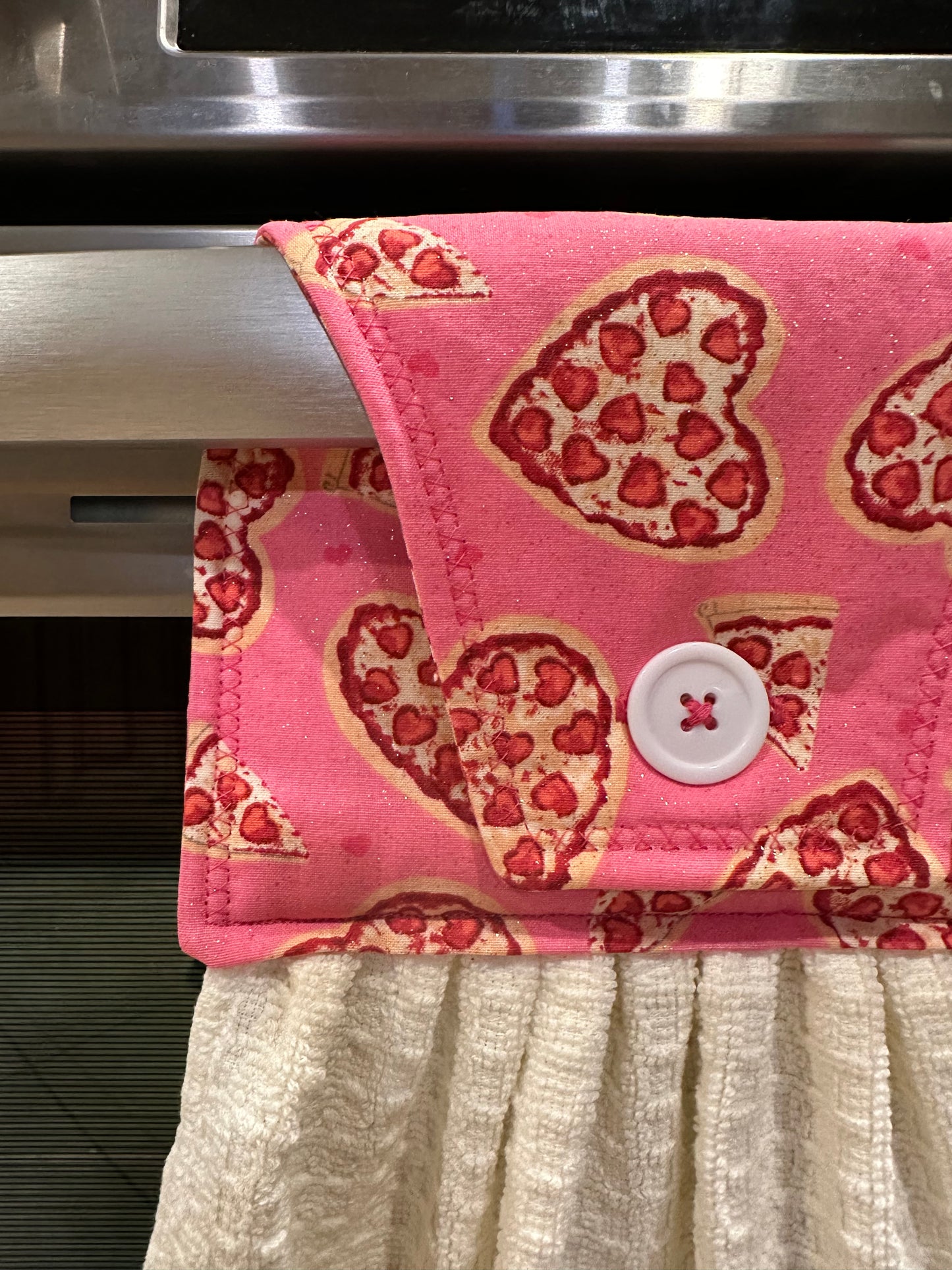 Pizza Is My Valentine (beige) Towel