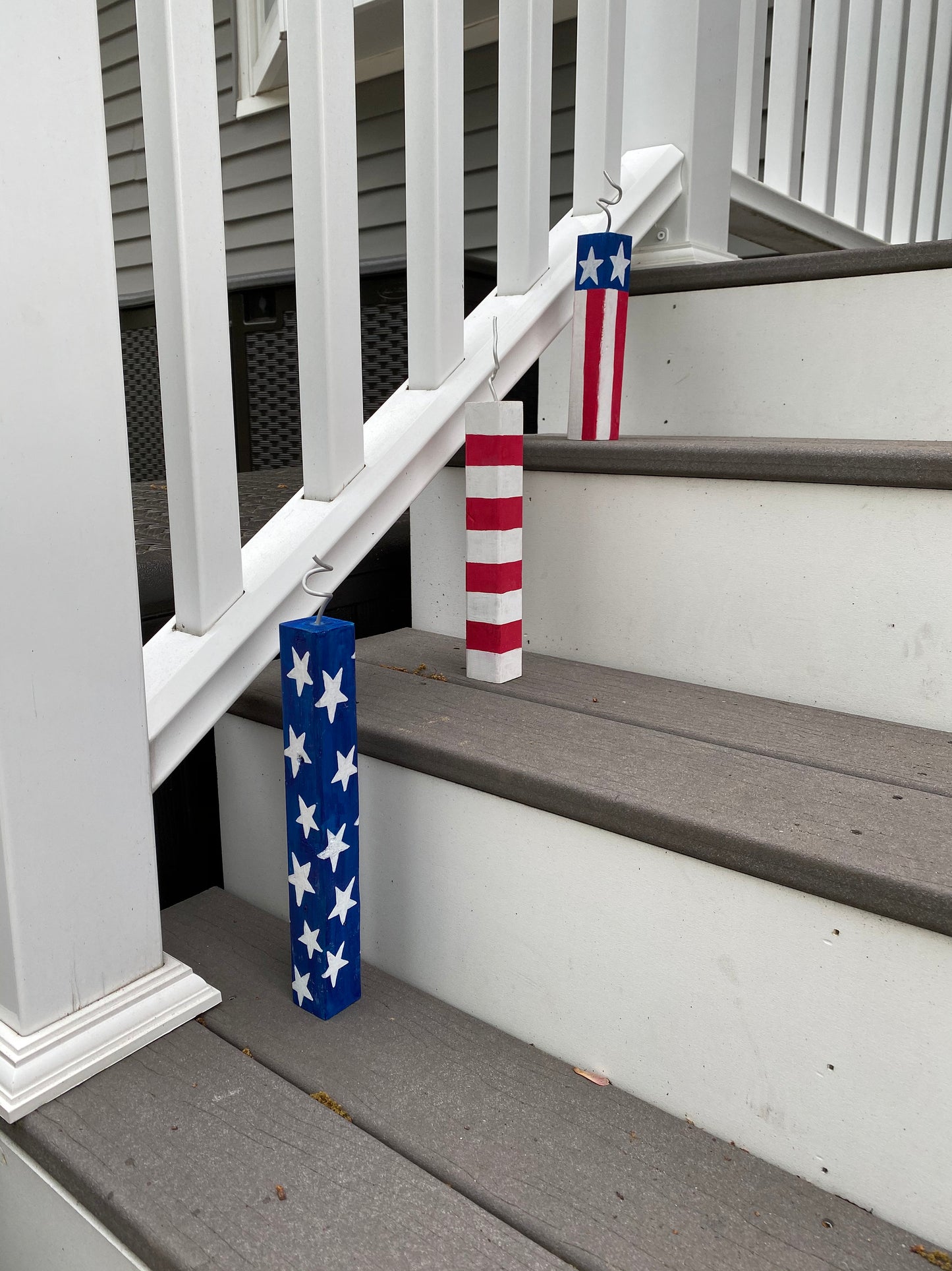 Patriotic Wood Fake Firecracker