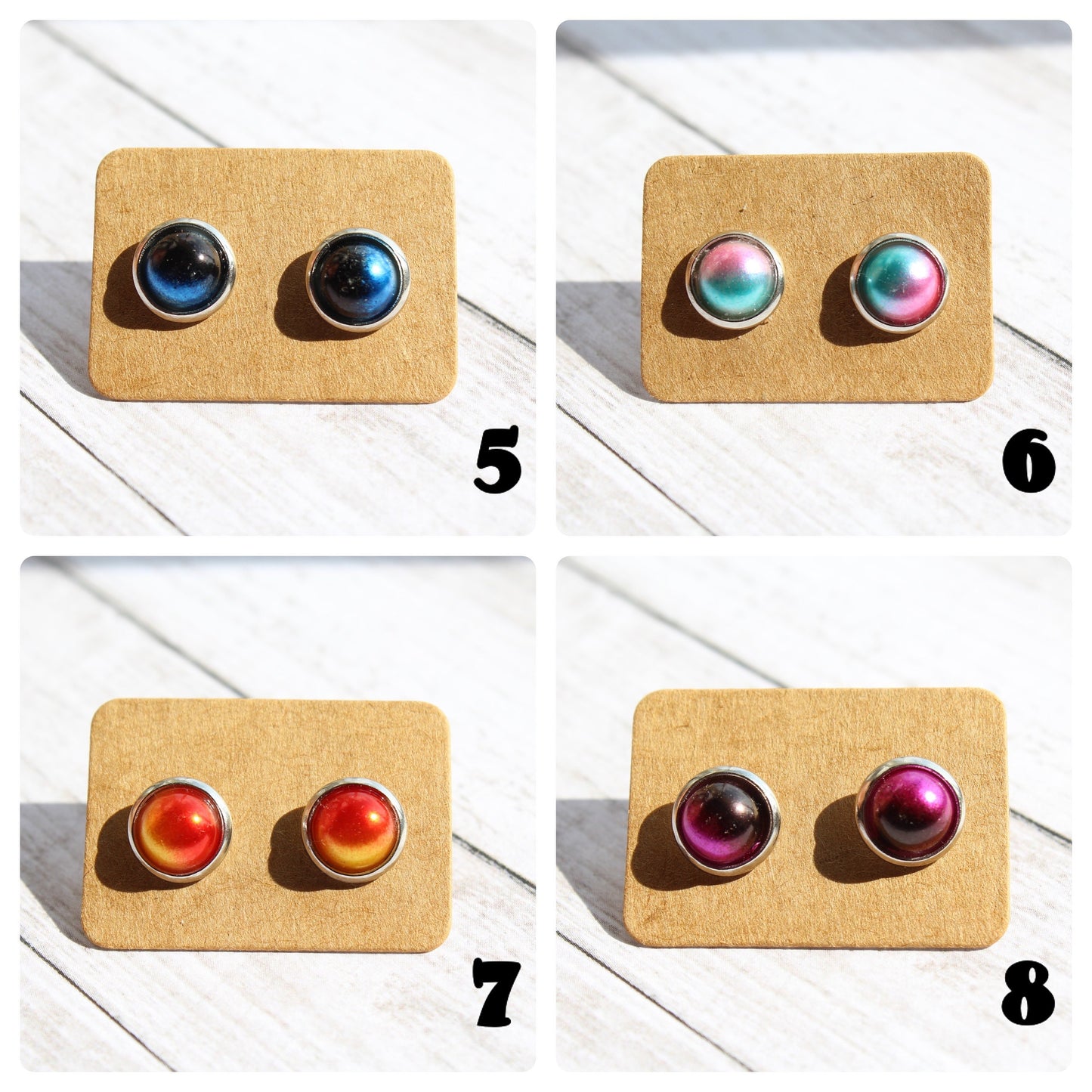 8mm Pearl Stud Earrings