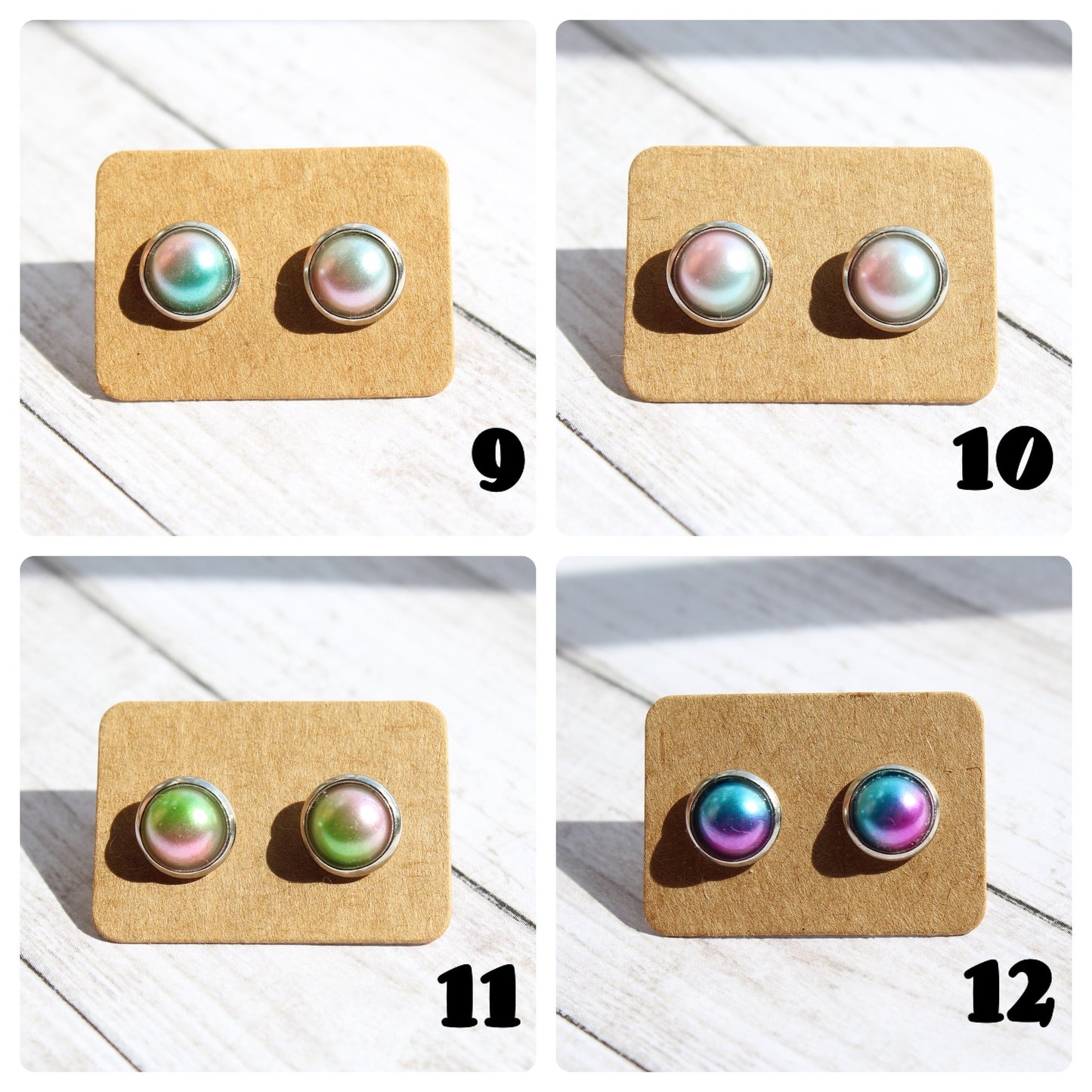8mm Pearl Stud Earrings