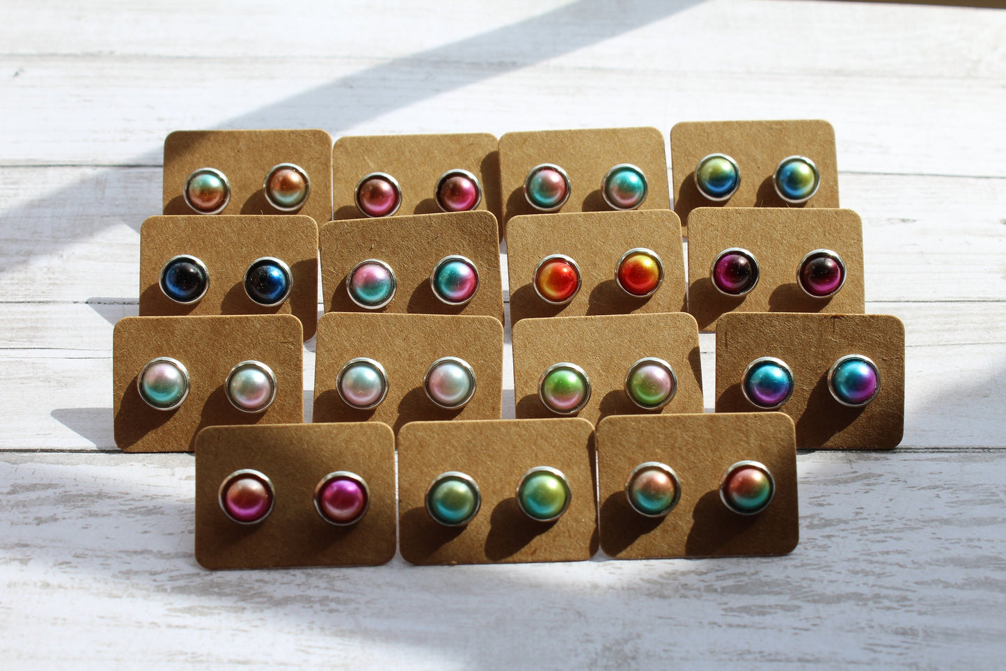 8mm Pearl Stud Earrings