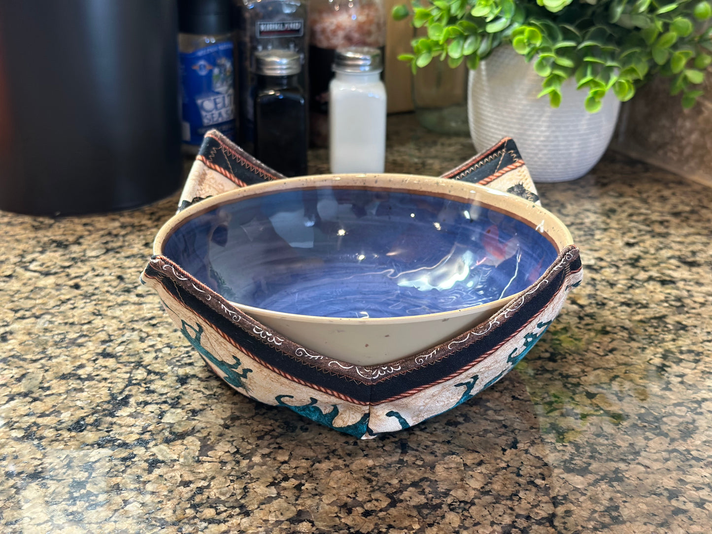 Western Wild Horses Microwave Bowl Cozy