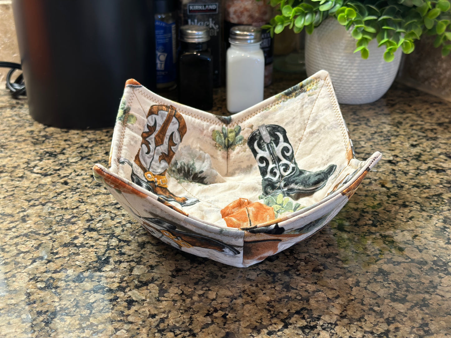 Cowboy Boots Microwave Bowl Cozy