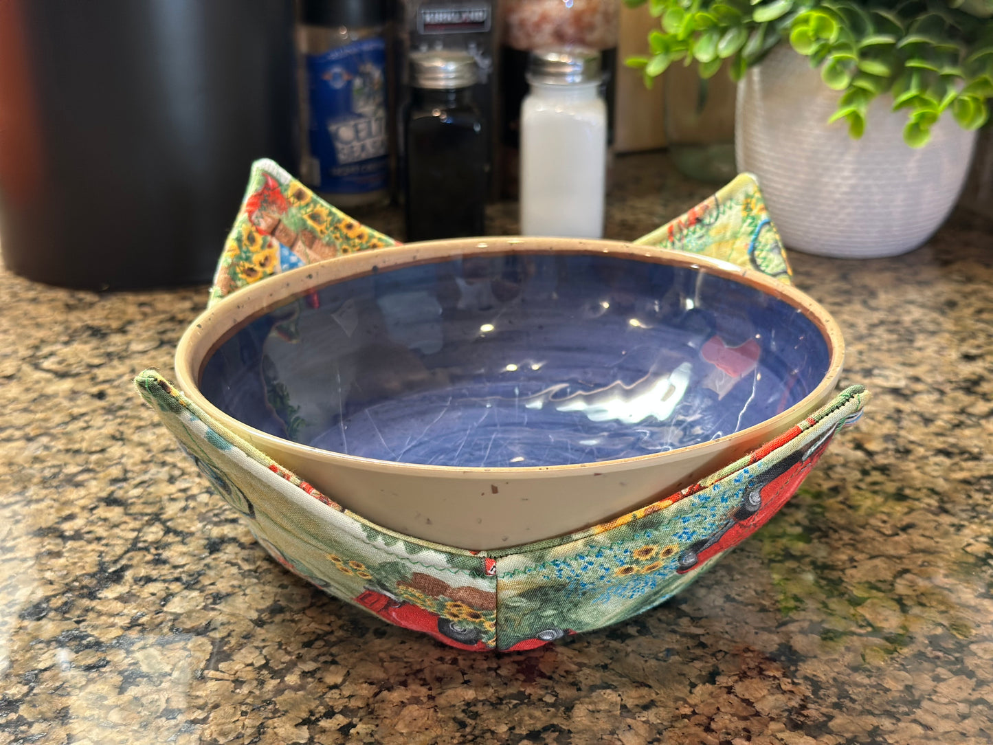 Red Truck + Sunflowers Microwave Bowl Cozy