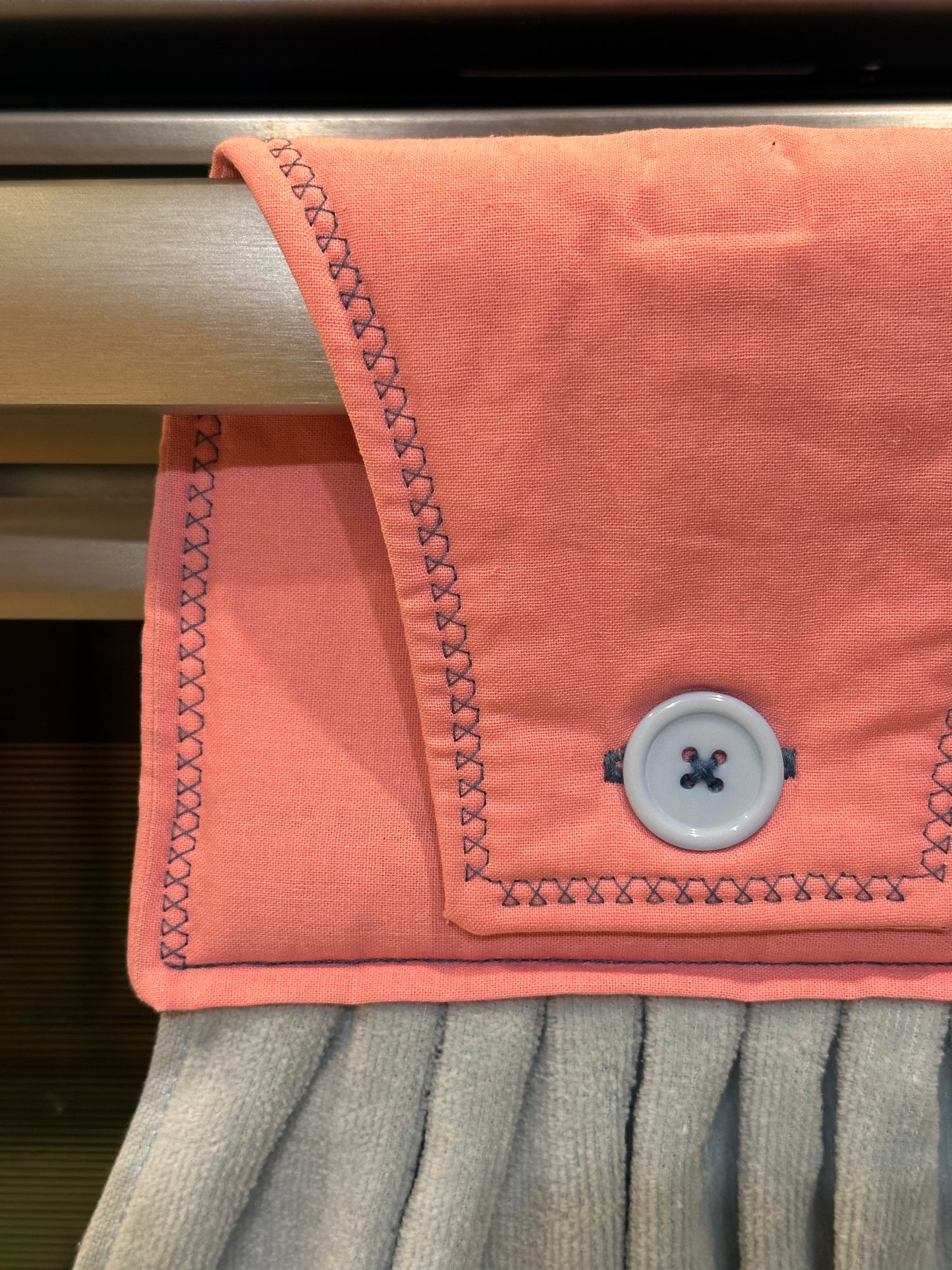 Embroidered White Bunny + Flowers Towel