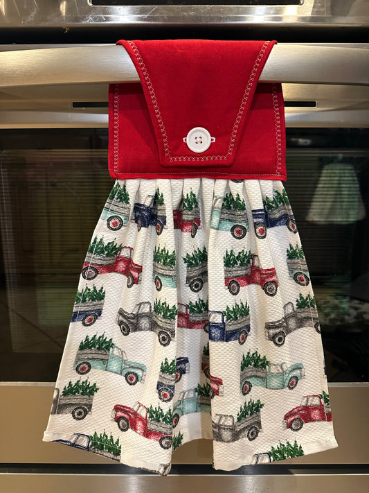 Old Trucks + Trees Towel