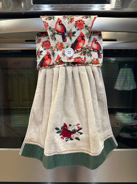 Winter Cardinals Towel