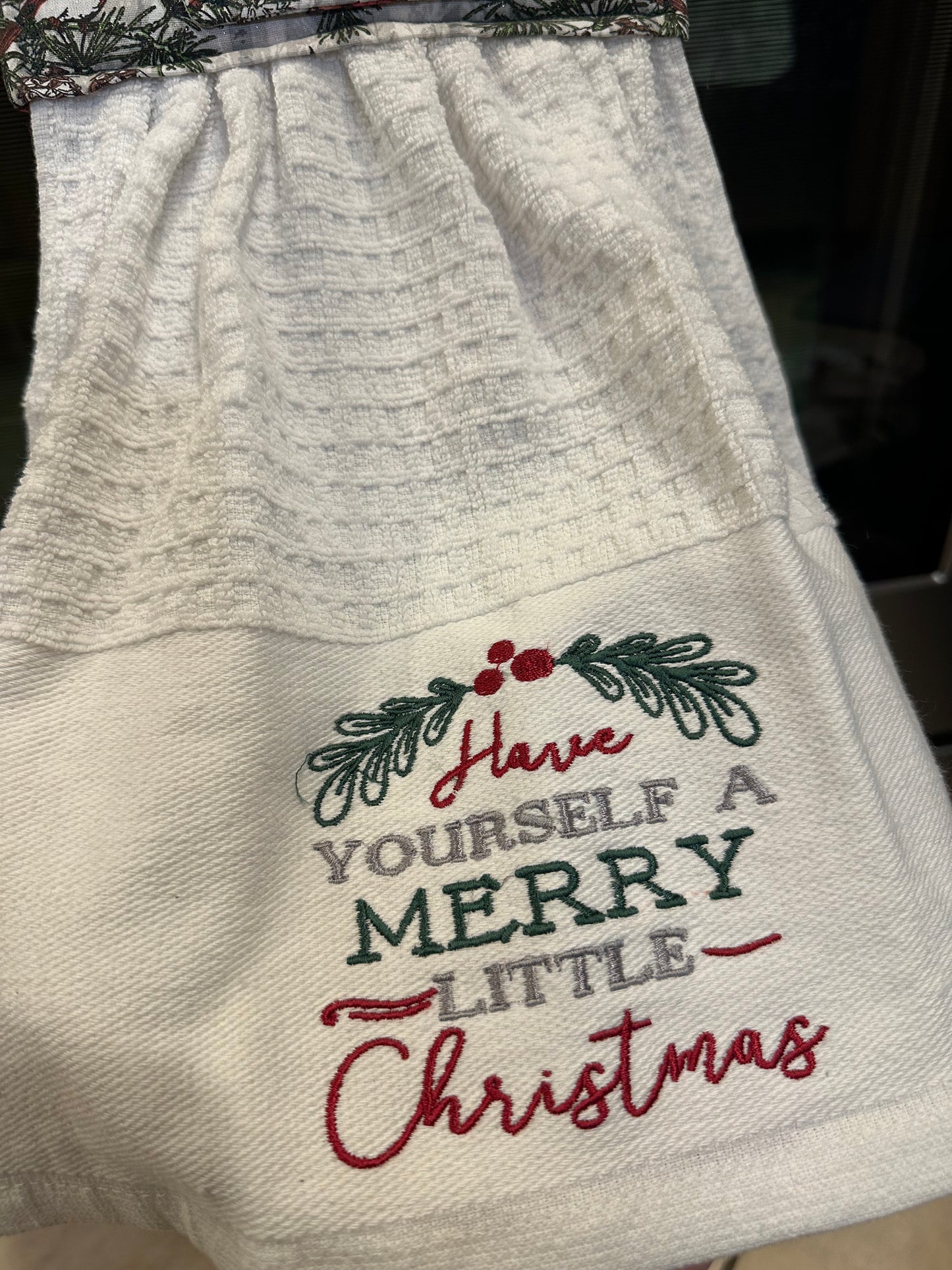 Merry Cardinal Christmas Towel