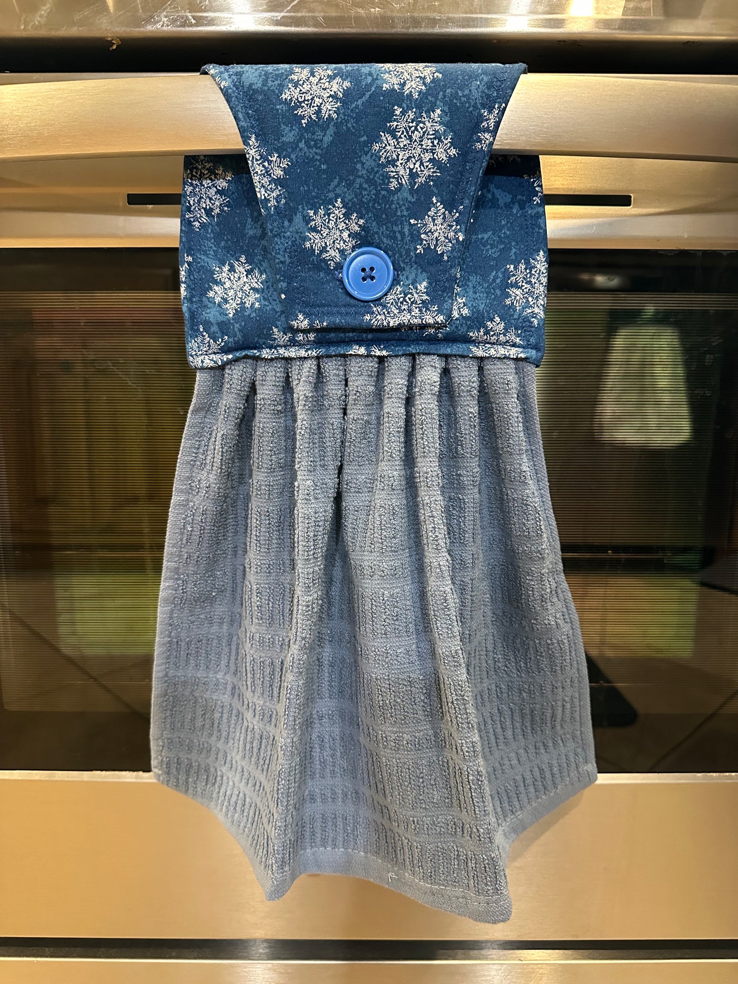 Snowflake Blue Towel