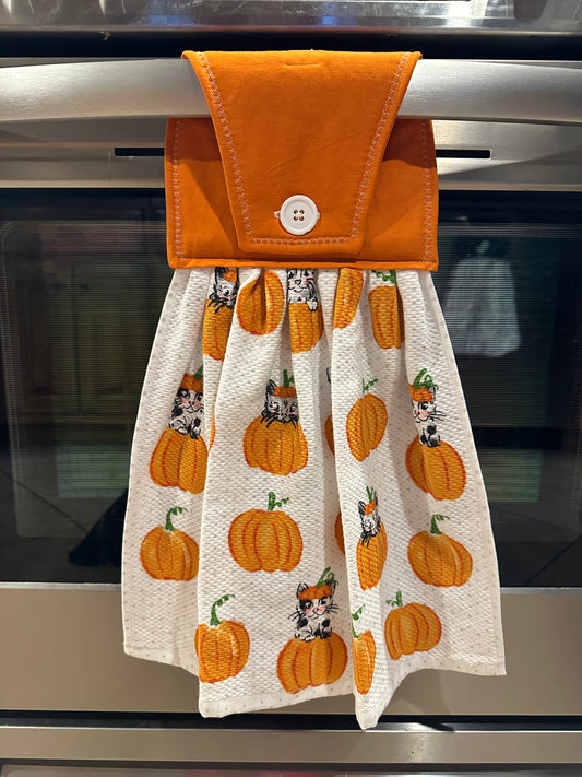 Cats in a Pumpkin Towel