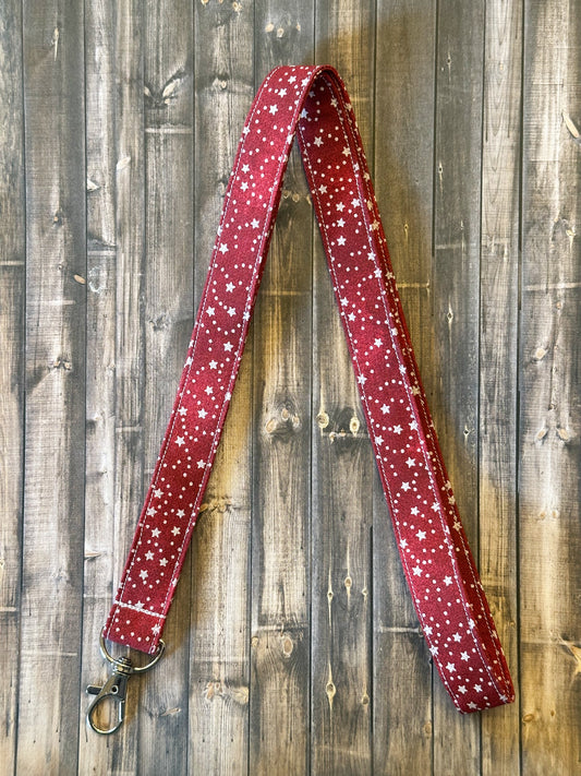 Starry Red Lanyard