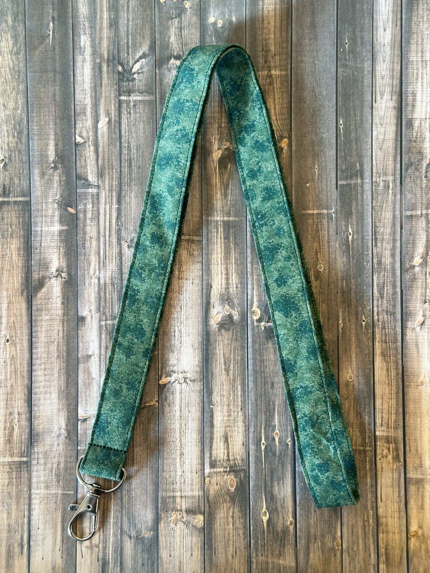 Distressed Green Lanyard