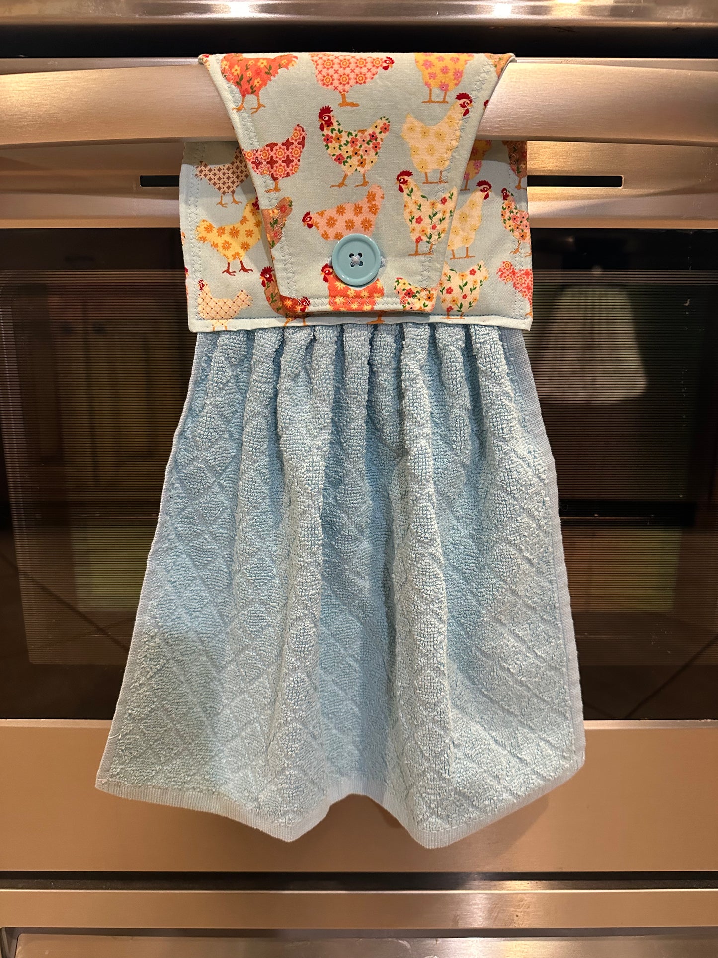 Floral Roosters Towel