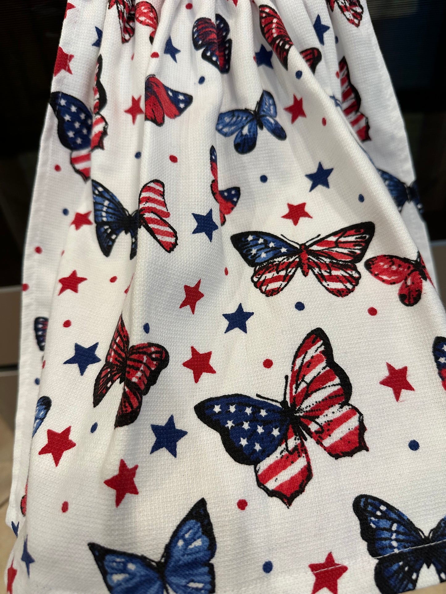 Patriotic Butterflies (Red) Towel