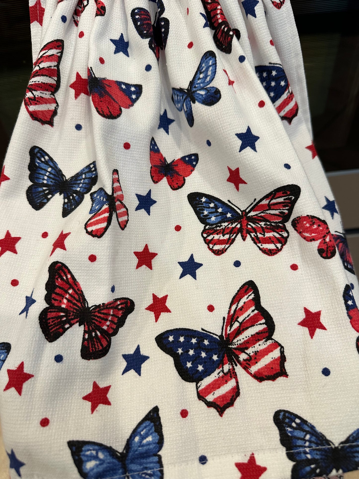 Patriotic Butterflies (Blue) Towel