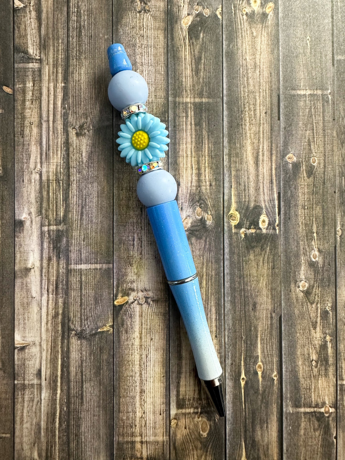 Light Blue Boho Flower Pen