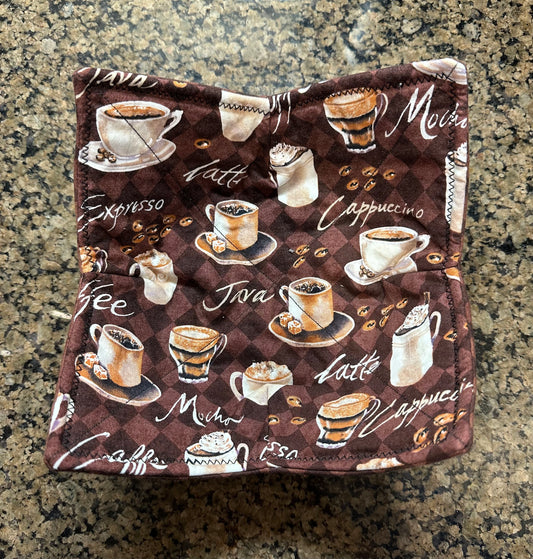 Coffee Shop Microwave Bowl Cozy