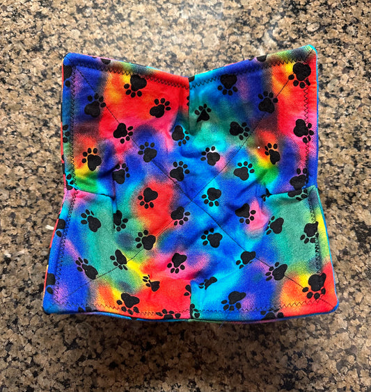 Rainbow Dog Paws Microwave Bowl Cozy