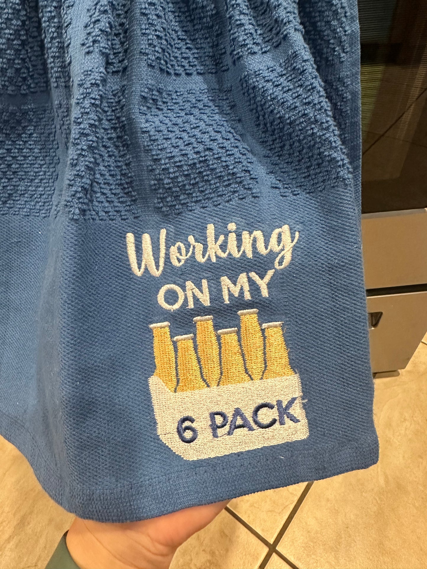 Working On My 6 Pack Towel