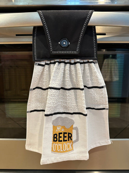 It's Beer O'Clock (black) Towel