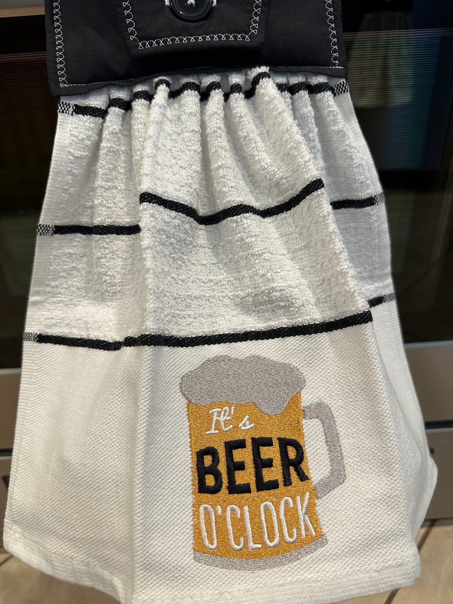 It's Beer O'Clock (black) Towel
