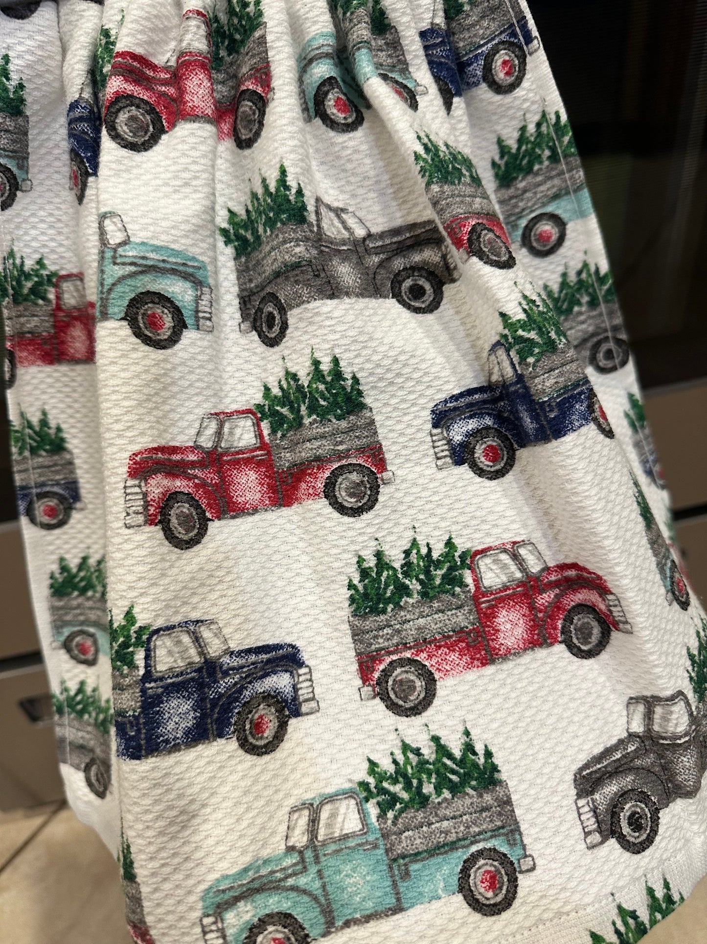 Old Trucks & Trees (Gray) Towel