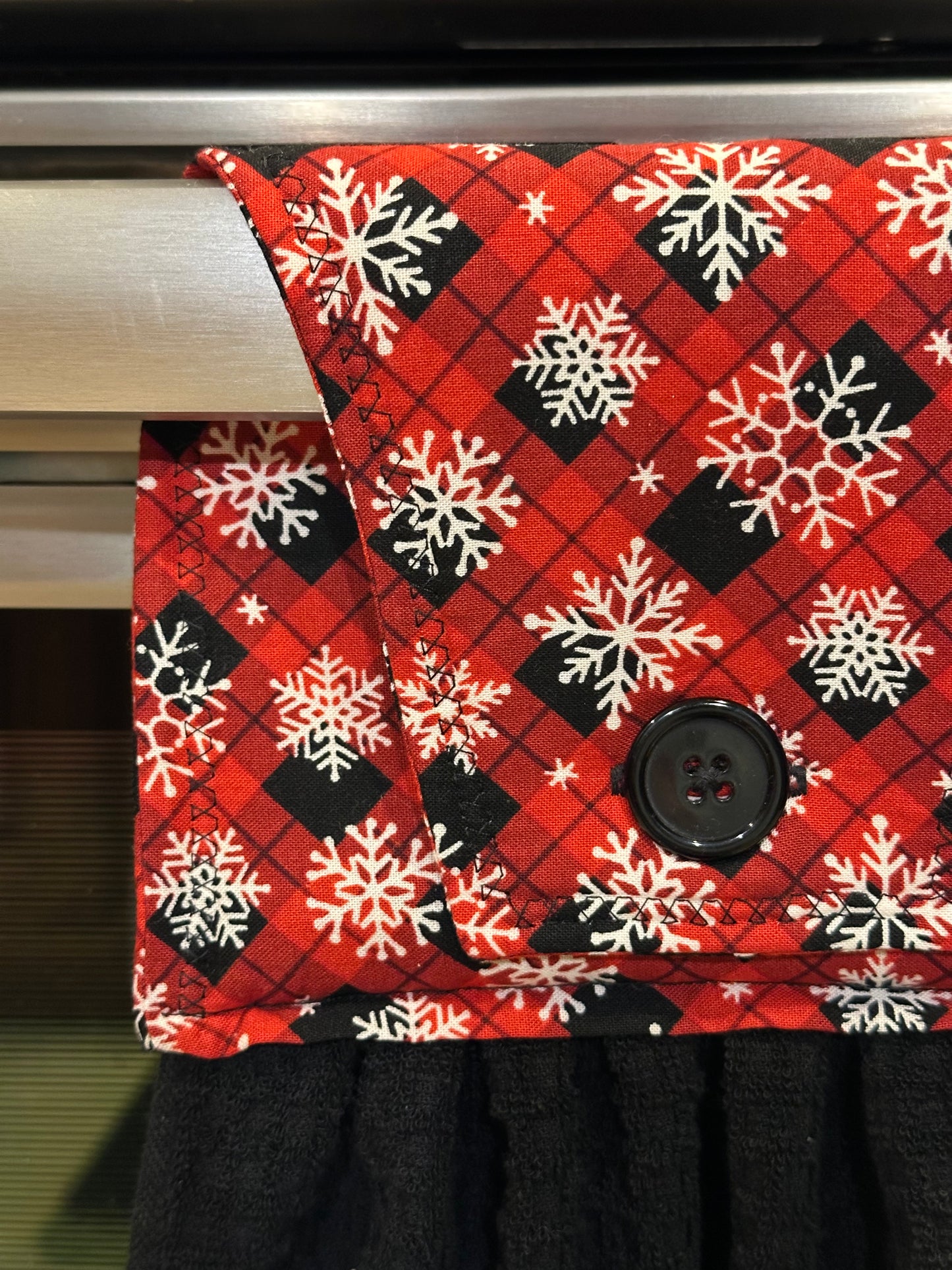 Plaid Snowflakes Towel