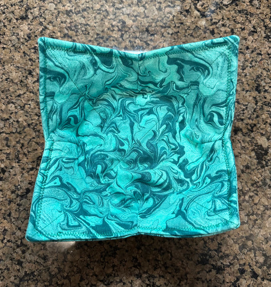Green Marble Microwave Bowl Cozy