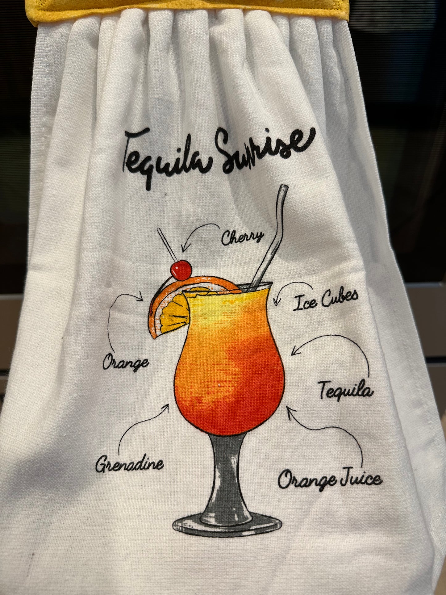 How To Tequila Sunrise (Yellow) Towel