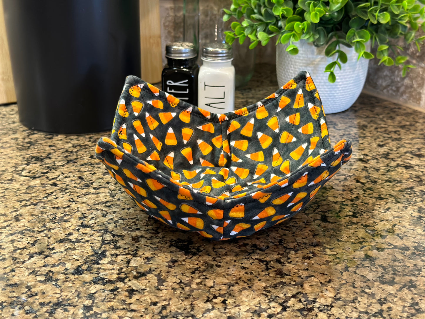 Candy Corn Microwave Bowl Cozy