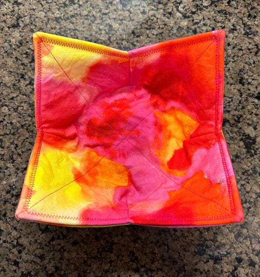Warm Colored Tie-Dye Microwave Bowl Cozy
