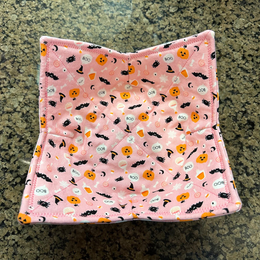 Pink Halloween Microwave Bowl Cozy