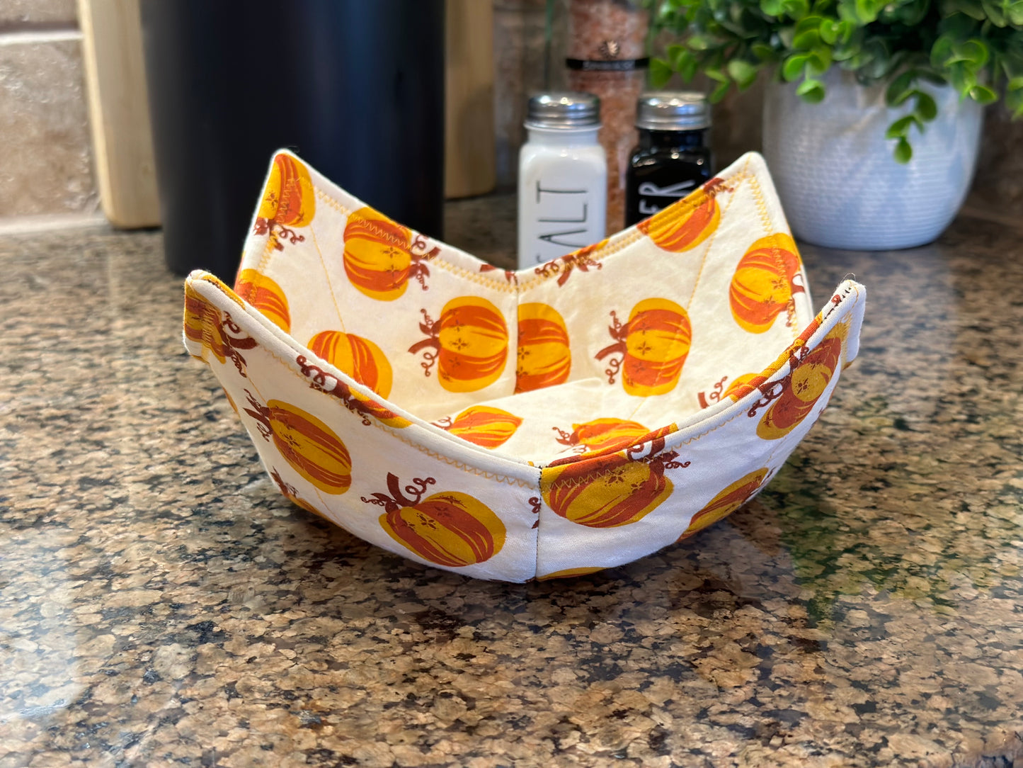 Pumpkin is the Spice of Life Microwave Bowl Cozy