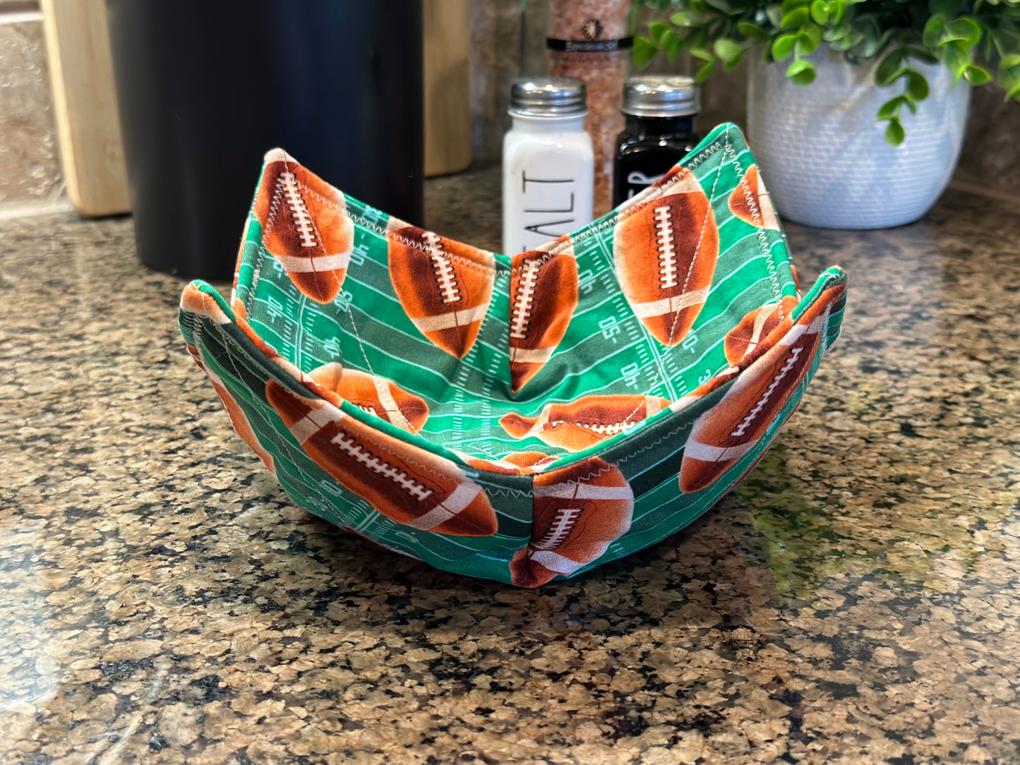 Large Football Field Microwave Bowl Cozy