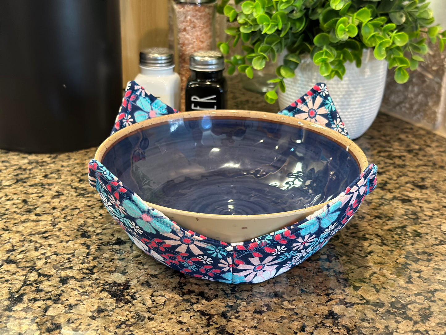 Tall Flowers Microwave Bowl Cozy