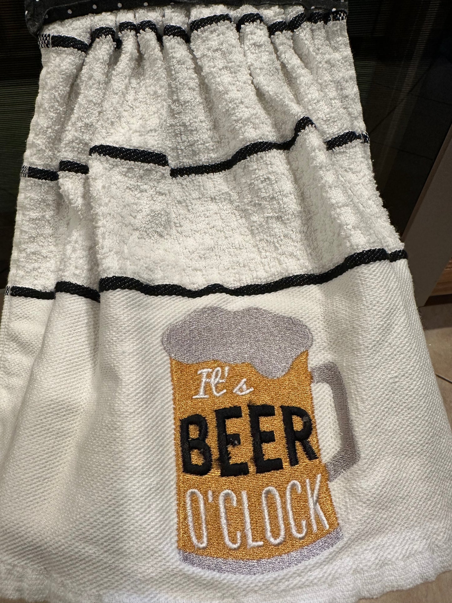 It's Beer O'Clock (polka dot) Towel