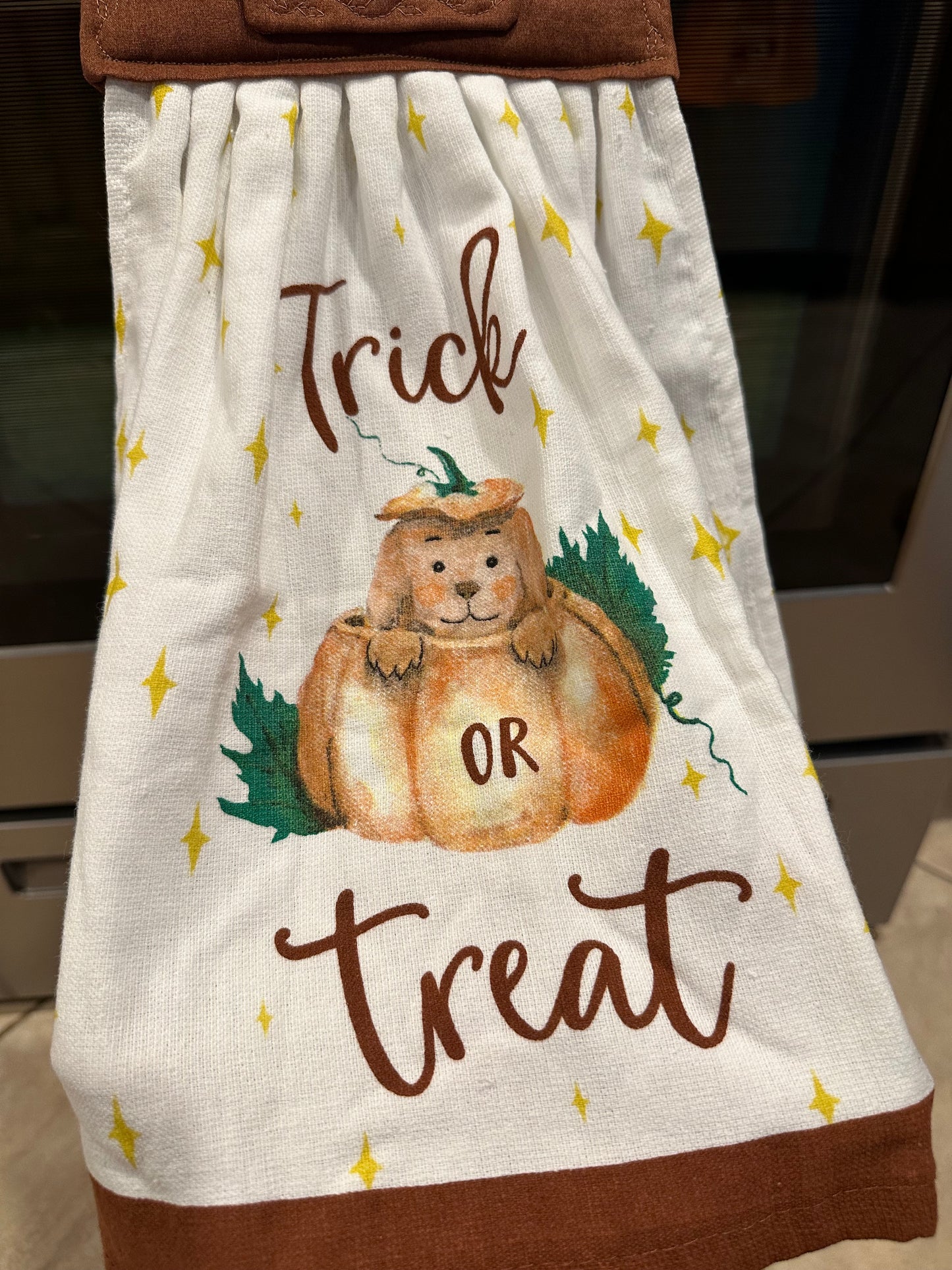 Trick Or Treat Dog Towel