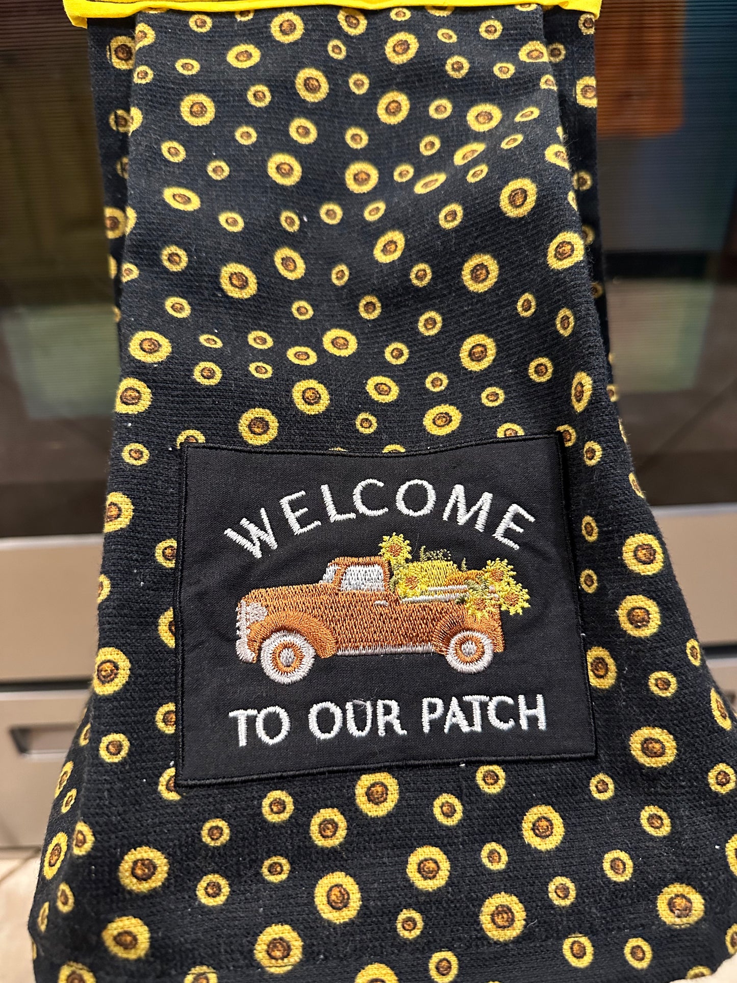 Welcome To Our Sunflower Patch Towel