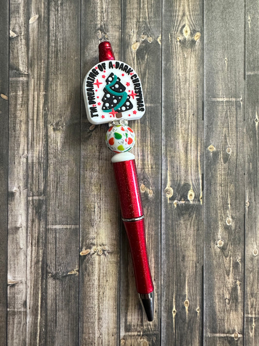 Dreaming of Dark Christmas (Red Sparkle) Pen