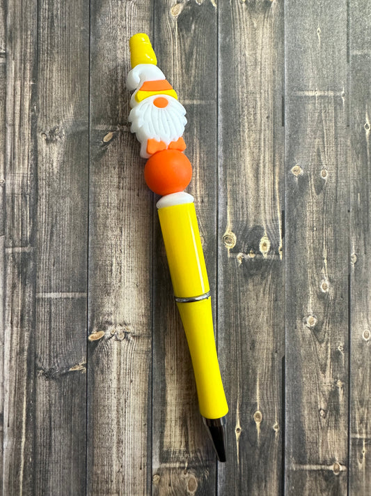 Candy Corn Glow Gnome (Neon Yellow) Pen