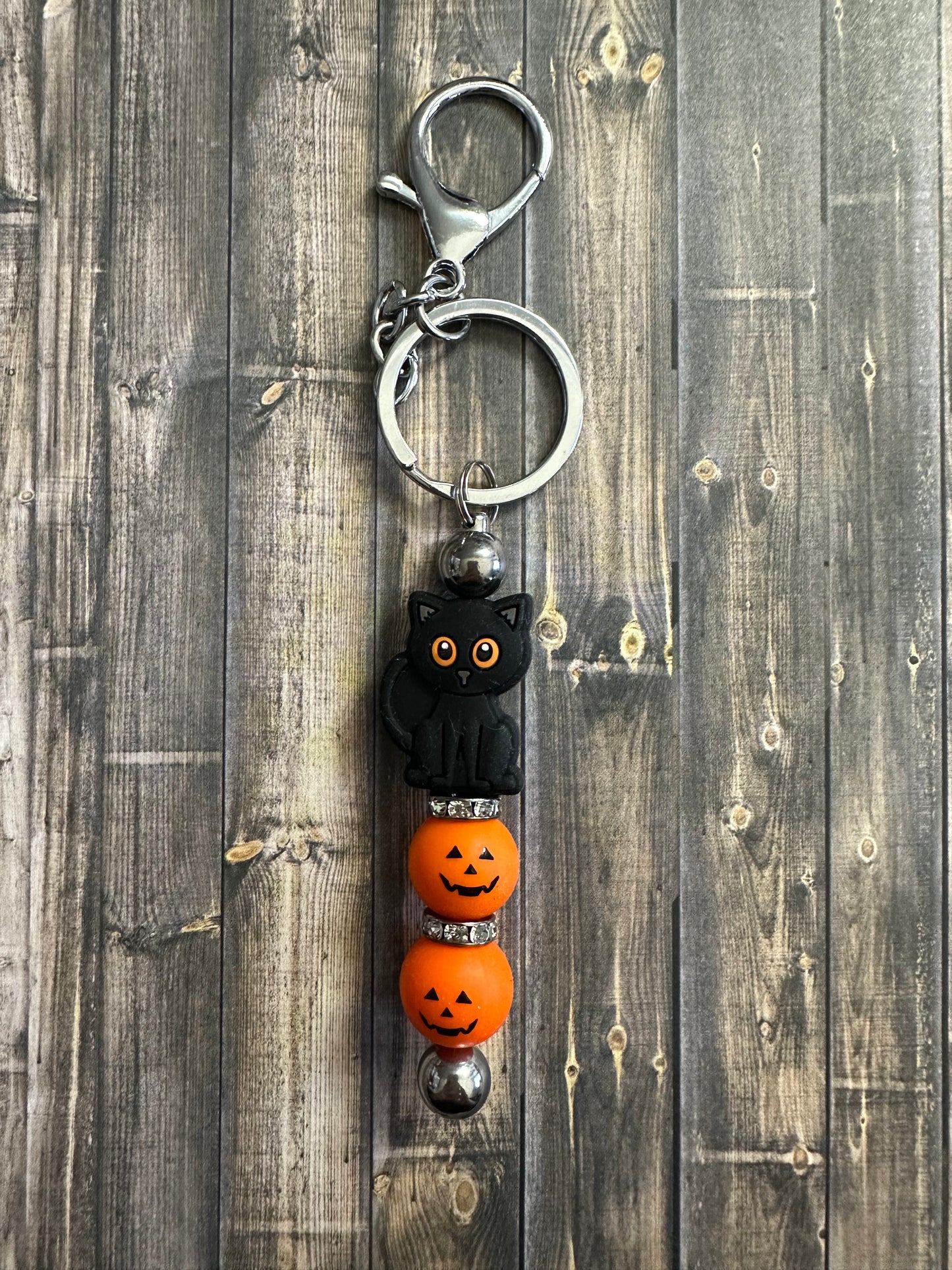Halloween Black Cat Keychain