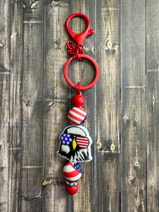 American Eagle Red Keychain