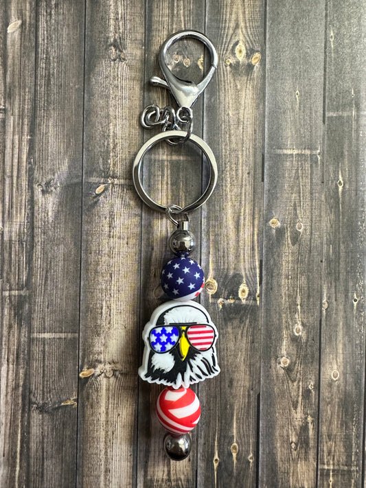 American Eagle Silver Keychain