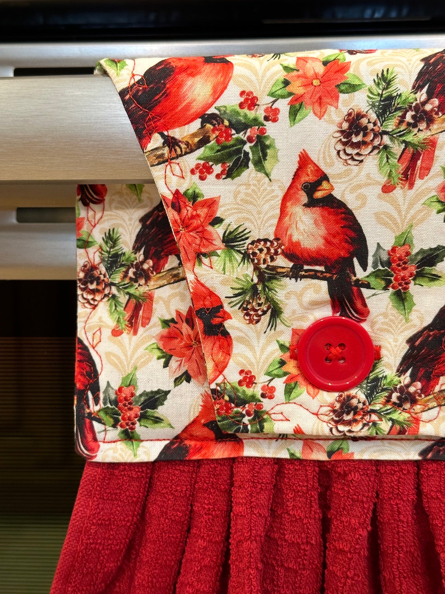 Winter Cardinals Towel