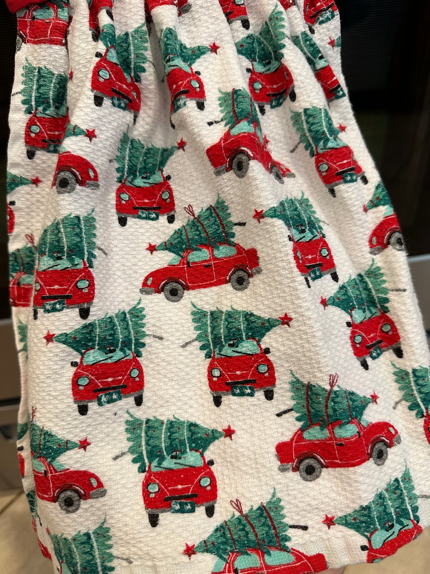 Red Car & Tree Towel