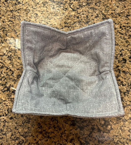 Gray Textured Microwave Bowl Cozy